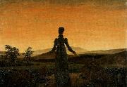 Caspar David Friedrich Woman before the Rising Sun oil painting